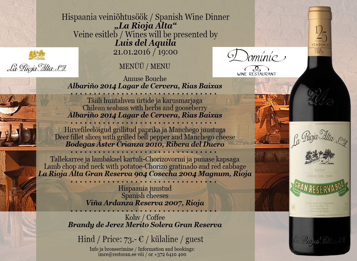 La Rioja Alta Dinner